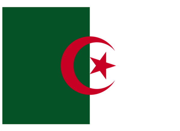 Algeria Courtesy Flag Polyester 45 x 30cm