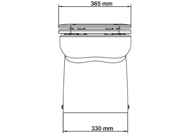 Ocean Luxury Low Soft Close Toilet - 12 or 24V