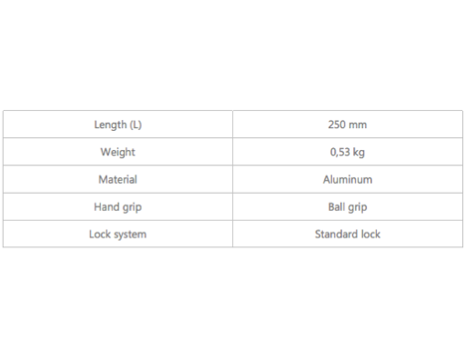 Antal Ball Grip Lightweight Aluminium Winch Handle - Lock In - 250mm