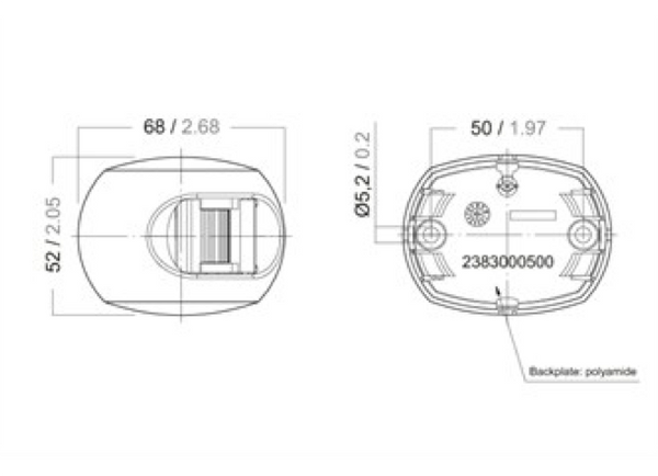 Aqua Signal Series 34 LED - 12/24V Port Navigation Light