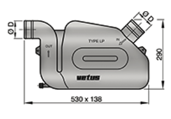 Vetus Waterlock LP60 for 60mm Hose