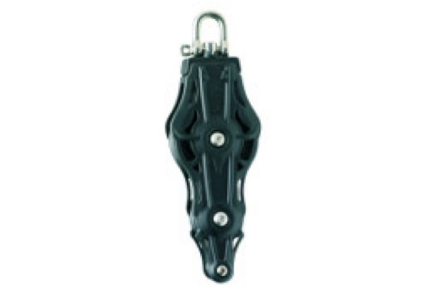 Wichard 70mm Fiddle Block with Swivel Head & Becket - Plain or Ball Bearing