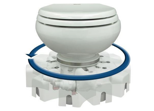 Dometic Electric MasterFlush MF7220 Toilet with Orbit Design - Low Profile - Freshwater Water - 12 V - Awaiting Stock