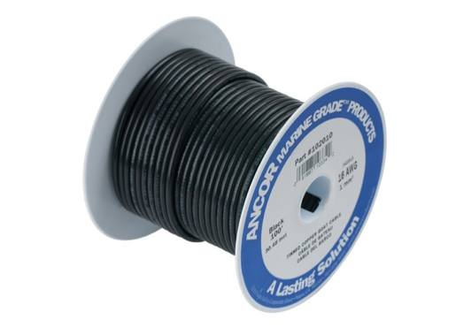 Tinned Electrical Cable Single Core - 14 AWG - 30 or 75M - 4 Colours