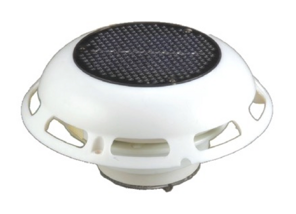 Solar Powered Ventilator, With Rechargeable Battery and Switch - Back In Stock