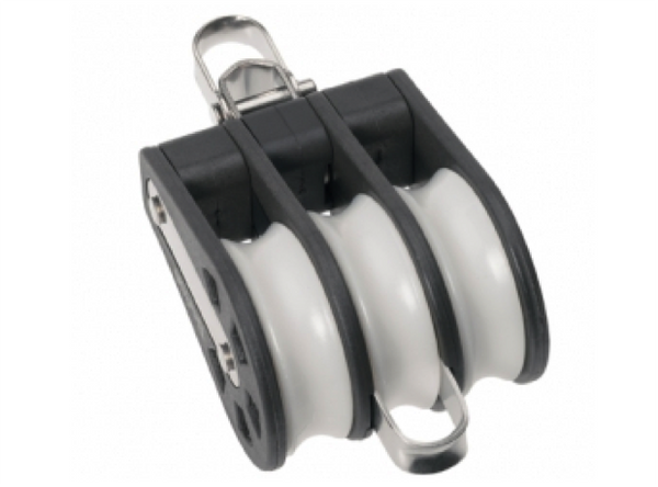 Barton Triple Block Reverse Shackle with Becket, Size 1-30mm Sheave