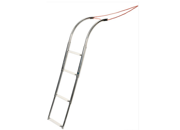 Osculati 4-step Rubber Dinghy Ladder, Universal Size, Telescopic and fitted with Foldable Side Rails