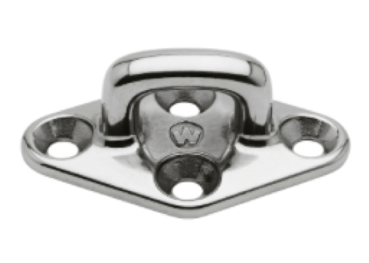 Wichard Stainless Steel Square Diamond Pad Eye - 3 Sizes - New