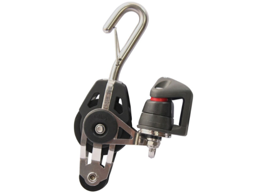 Allen 40mm Swivel Fiddle Block with Cleat & Hook 2-6mm