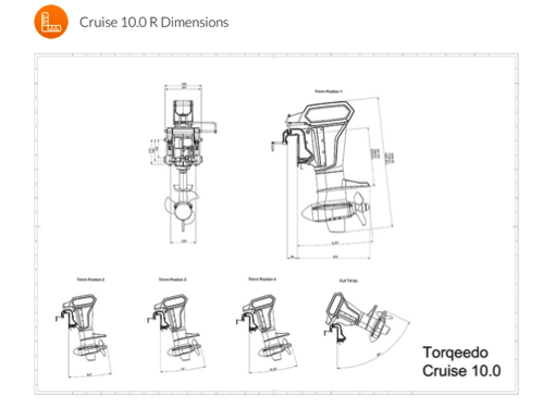 Torqeedo Cruise 10.0 Electric Outboard with Remote Control