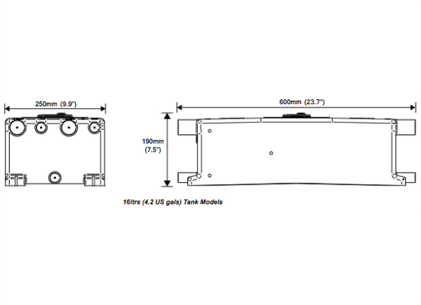 Whale  Grey Waste Tanks With Intelligent Control - 8 - 16 - 20 Litre - 12/24V