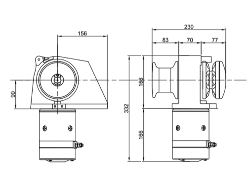 Italwinch Obi 1000 Windlass with Drum 700W 12V 90A 8mm Chain