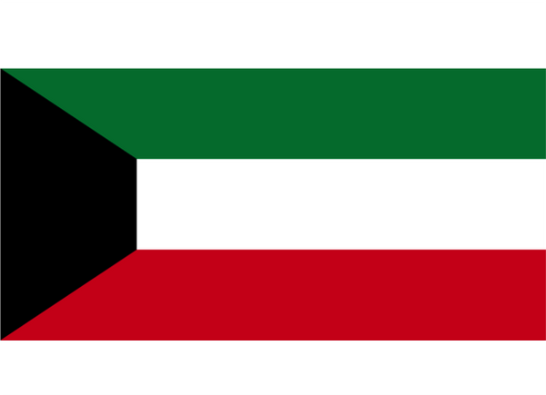 Kuwait Courtesy Flag Polyester 45 x 30cm