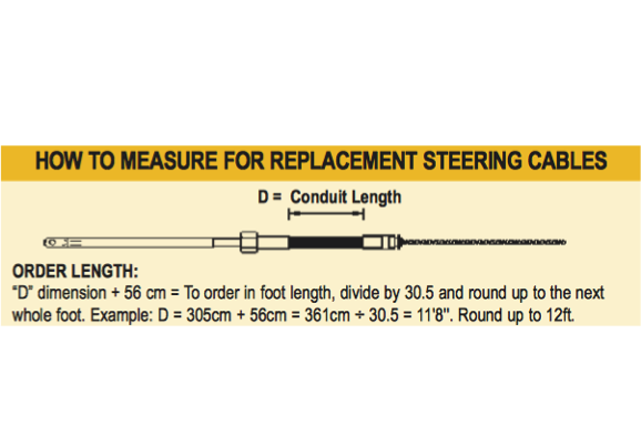Ultraflex M66 Steering Cables - Various Lengths-