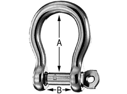 Wichard Stainless Steel Self-Locking Bow Shackle - All Sizes