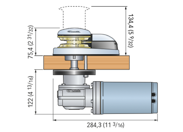 Quick Prince DP1 500W 12V Windlass 6mm Chain - No Drum