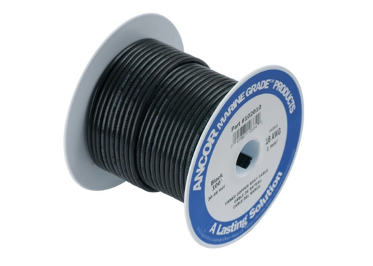 Tinned Electrical Cable Single Core - 6 AWG - 30 or 75M - 2 Colours