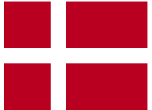 Denmark Courtesy Flag Polyester 45 x 30cm
