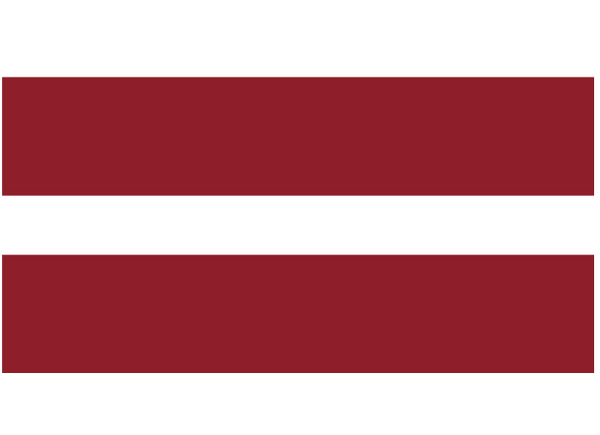 Latvia Courtesy Flag Polyester 45 x 30cm