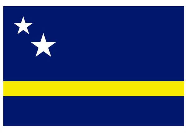 Curacao Courtesy Flag Polyester 45 x 30cms
