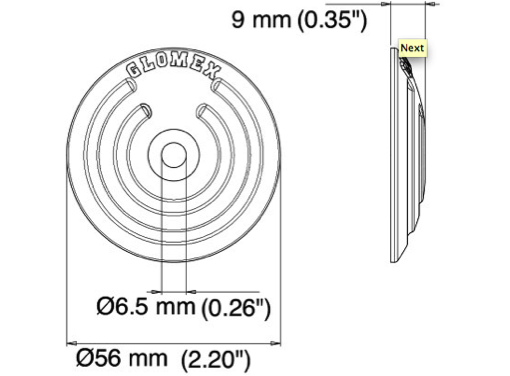 Glomex RA206 Ground Plate 55mm ( 2.20" )