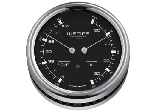 Wempe Pilot III Series Thermometer/Hygrometer Combination 100mm