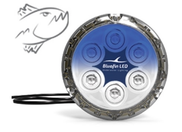 Bluefin Piranha P12 + P12 Dual Colour MK 11 Surface Mounted LED Underwater Boat Light 12/24V - 4 Colours