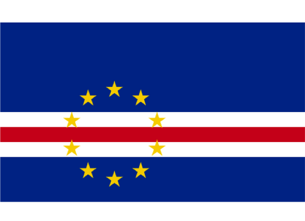 Cape Verde Courtesy Flag Polyester 45 x 30cm