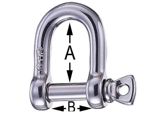 Wichard HR Stainless Steel D Shackle - All Sizes
