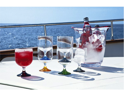 Lot 6 Verres à Eau Marine Business Water Stars - Incassable Ecozen Coloré Yacht & Jardin