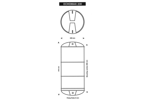 Echomax EM230BR Radar Reflector - 9 Inch