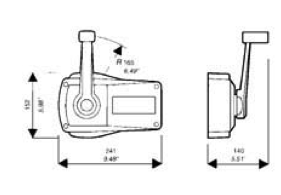 Ultraflex B89/90 Single Lever Side Mount Control with Lock In Neutral