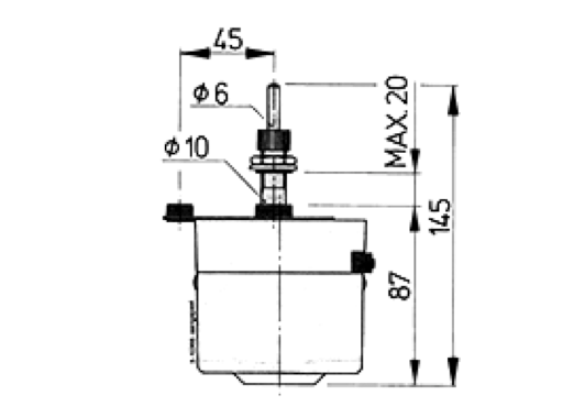 Vetus Wiper Motor Set inc Arm and Blade 12V