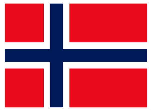 Norway Courtesy Flag Polyester 45 x 30cm