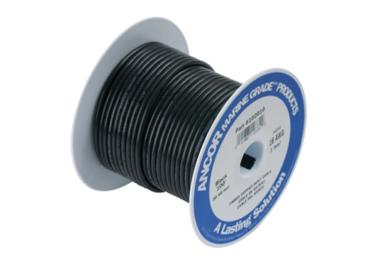 Tinned Electrical Cable Single Core - 12 AWG - 30 or 75M - 6 Colours