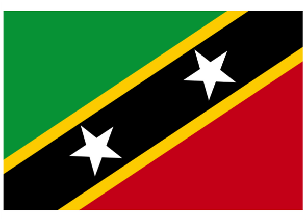 St Kitts & Nevis Courtesy Flag Polyester 45 x 30cm