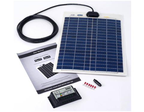 PV Logic Flexi Solar Panel Kit 20 Watt with 10 Amp Charge Controller