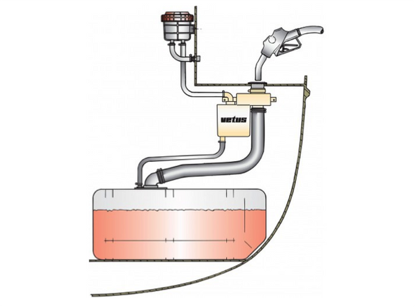 Vetus FS3816 Fuel Splash Stop