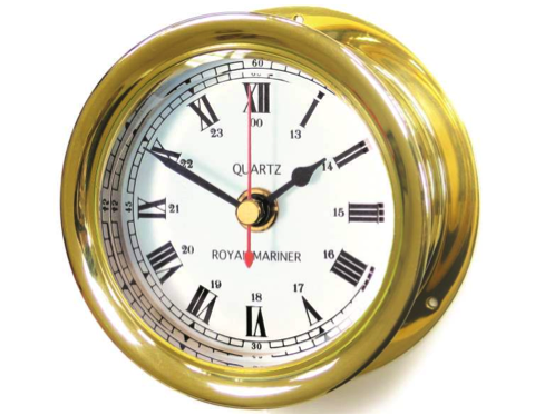 Meridian Zero Capstan Range Clock - Brass