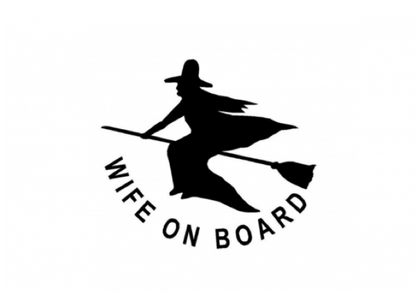 Wife On Board 45 x 30cm Polyester Flag