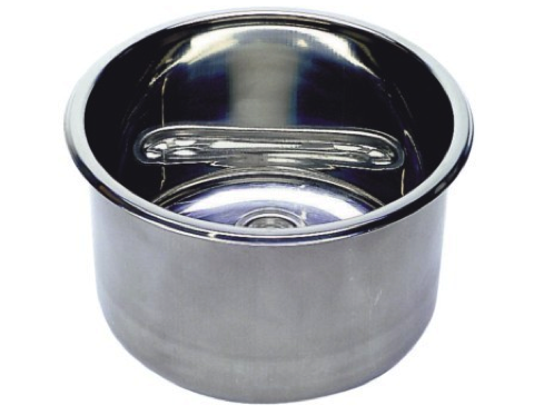 Barka Round Stainless Steel Sink - Vertical Sides - 260 x 180mm