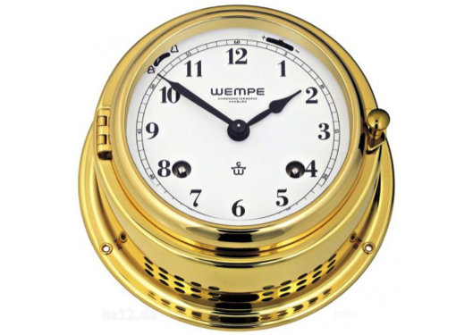 Wempe Bremen II Mechanical Bell Clock Arabic Numerals 150mm - Brass