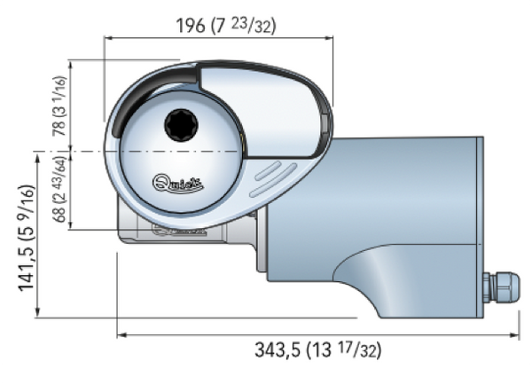 Quick Prince DP2 Windlass 1000W 12V - 8mm Chain - No Drum