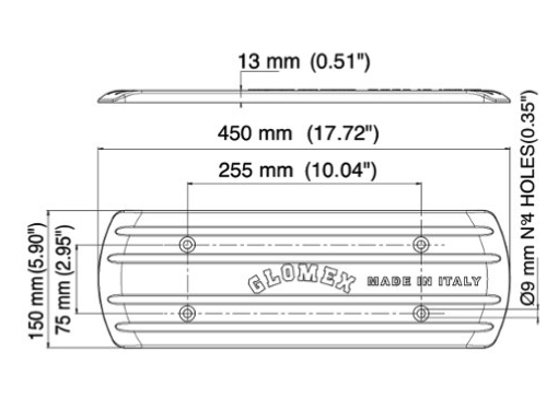 Glomex RA207 Rectangular Ground Plate