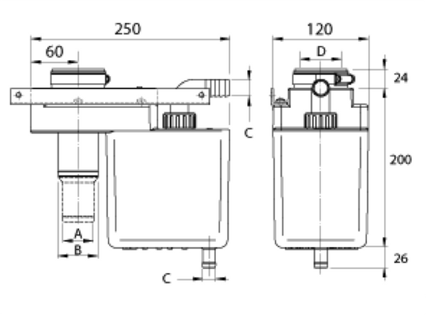 Vetus FS3816 Fuel Splash Stop