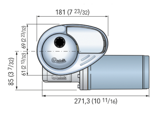 Quick Prince DP1 500W 12V Windlass 6mm Chain - No Drum