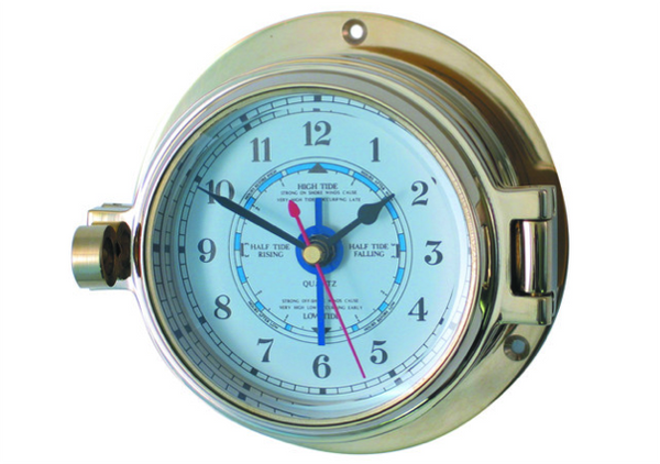 Meridian Zero Channel Brass Tide Clock