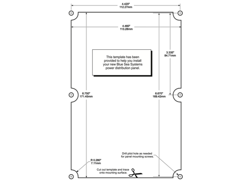 Blue Sea Water Resistant Fuse Panel 6 Position 12V DC - Slate Grey