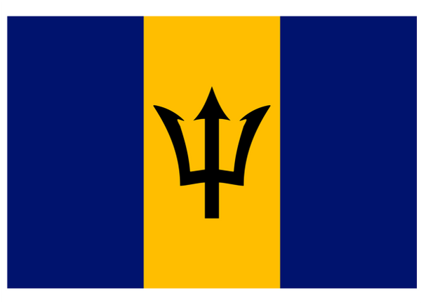 Barbados Courtesy Flag Polyester 45 x 30cms