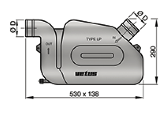 Vetus Waterlock LP90 for 90mm Hose